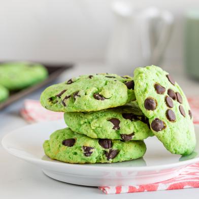 Mint chocolate chip cookies
