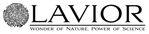Black Lavior corporate logo with copy saying wonder of nature, power of science below horizontal rule